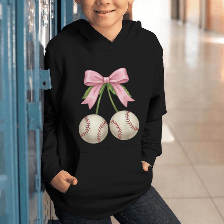 Baseball Girls Women Coquette Pink Bow Baseball Graphic Youth Hoodie Baseball Girls Women Coquette Pink Bow Baseball Graphic Youth Hoodie