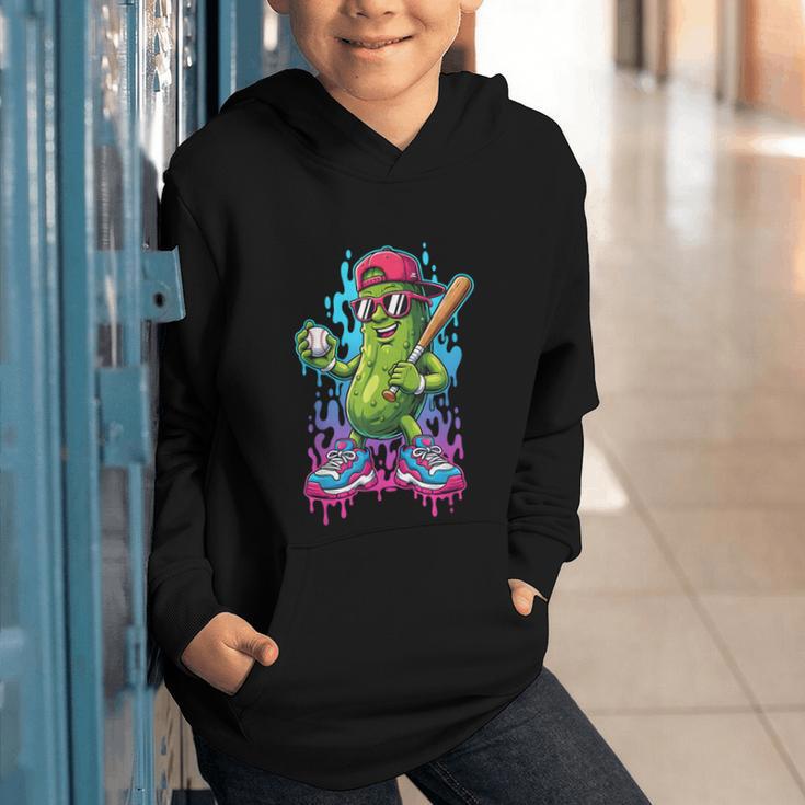 Baseball Ice Cream Drip Boys And Girls Batter Game Day Graphic Youth Hoodie
