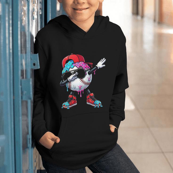Baseball Ice Cream Drip Dabbing Sports Sprinkles For Boys Graphic Youth Hoodie Baseball Ice Cream Drip Dabbing Sports Sprinkles For Boys Graphic Youth Hoodie