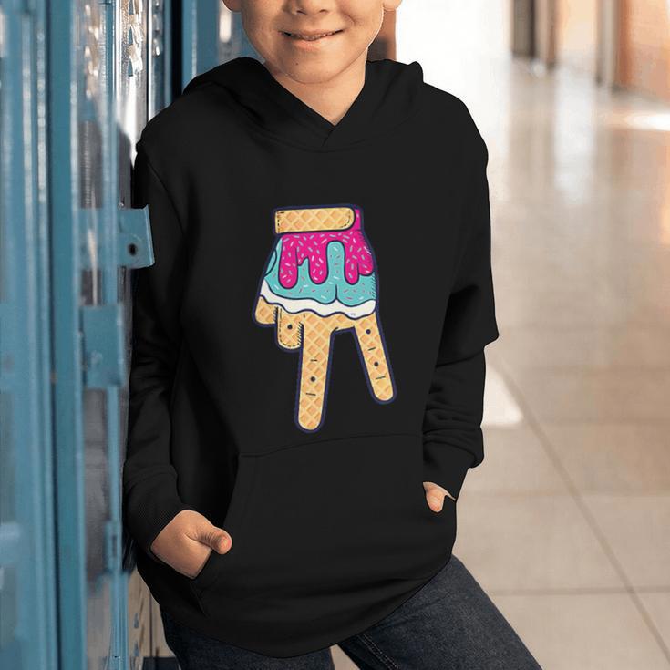 Baseball Ice Cream Drip Home Plate Glove Respect Drip 2 Side Graphic Youth Hoodie Baseball Ice Cream Drip Home Plate Glove Respect Drip 2 Side Graphic Youth Hoodie