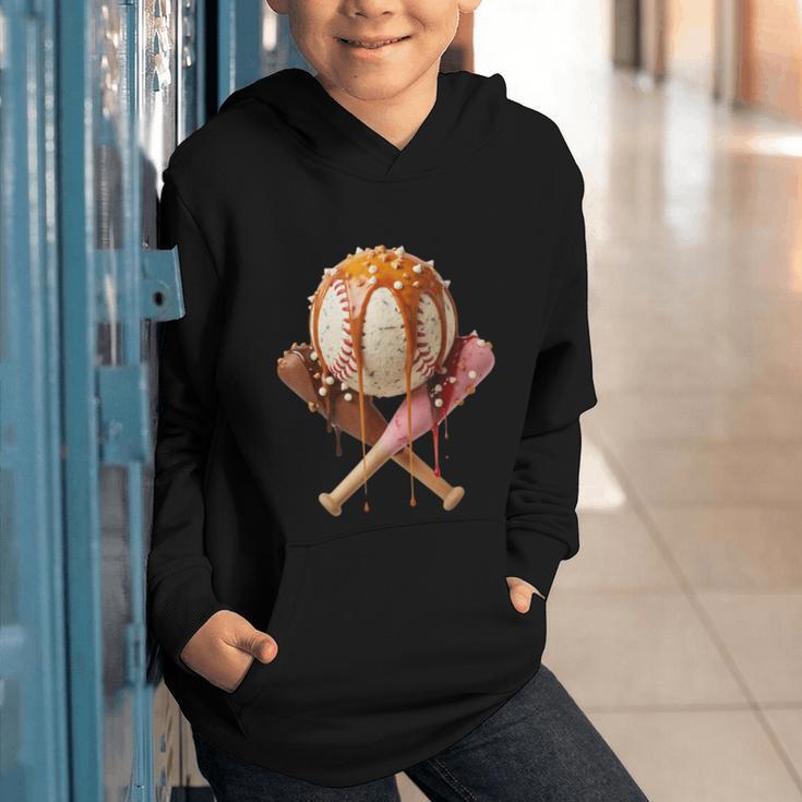 Baseball Ice Cream Drip Style Melting Ice Cream Youth Teen Graphic Youth Hoodie Baseball Ice Cream Drip Style Melting Ice Cream Youth Teen Graphic Youth Hoodie