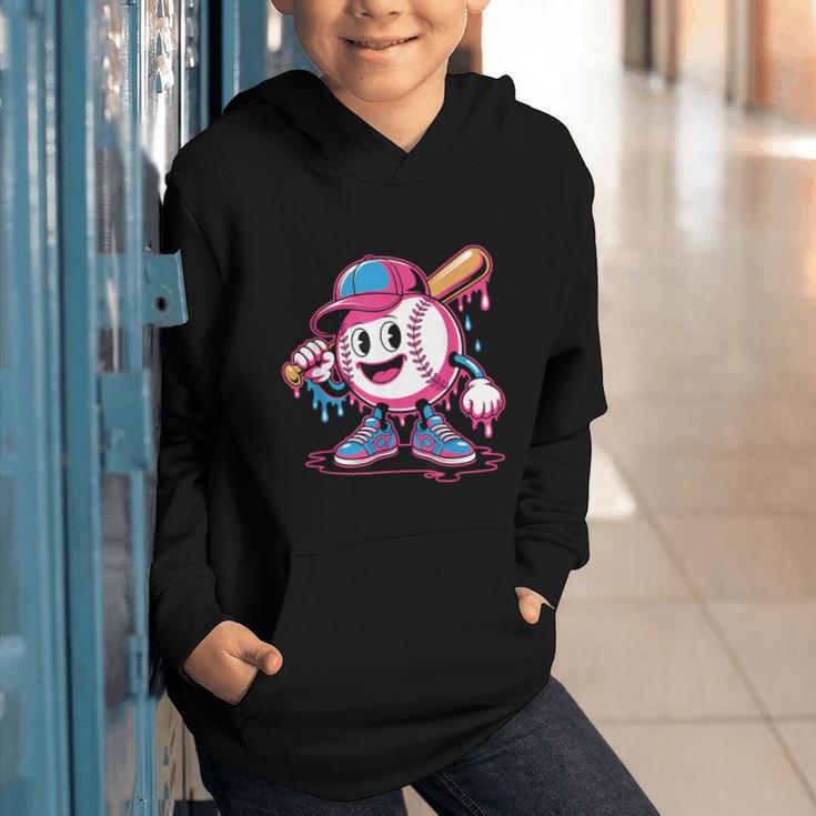 Baseball Ice Cream Shirt Cool Baseball Drip For Boys Graphic Youth Hoodie