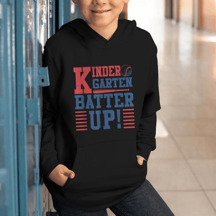 Baseball Kindergarten Back To School Kindergarten Batter Up Graphic Youth Hoodie