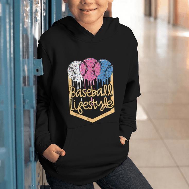 Baseball Lifestyle Ball Sprinkles Drip Boys Kids Men Teen Graphic Youth Hoodie