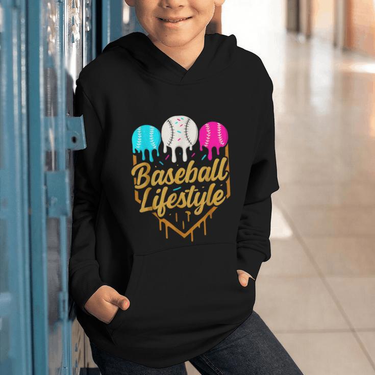 Baseball Lifestyle Baseball Drip Icecream Graphic Youth Hoodie
