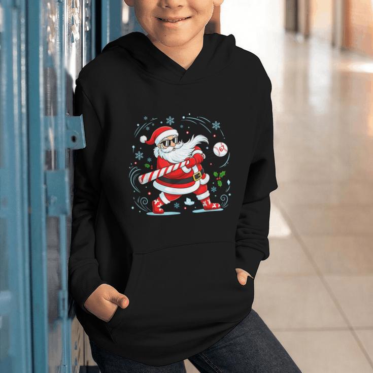 Baseball Santa 67 Christmas Xmas Pajamas Boys Kid Graphic Youth Hoodie