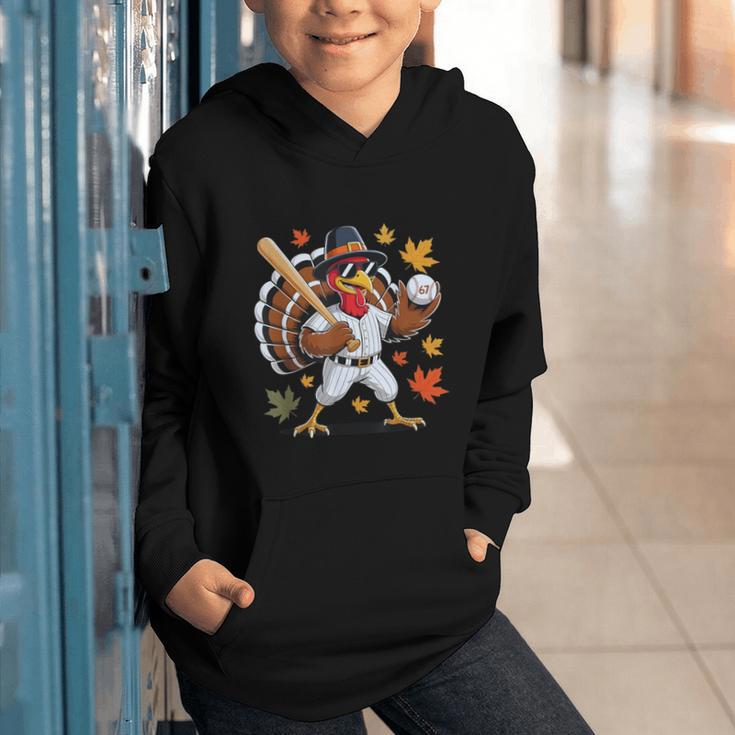 Baseball Turkey 67 Meme Thanksgiving For Boys Toddlers Kid Graphic Youth Hoodie