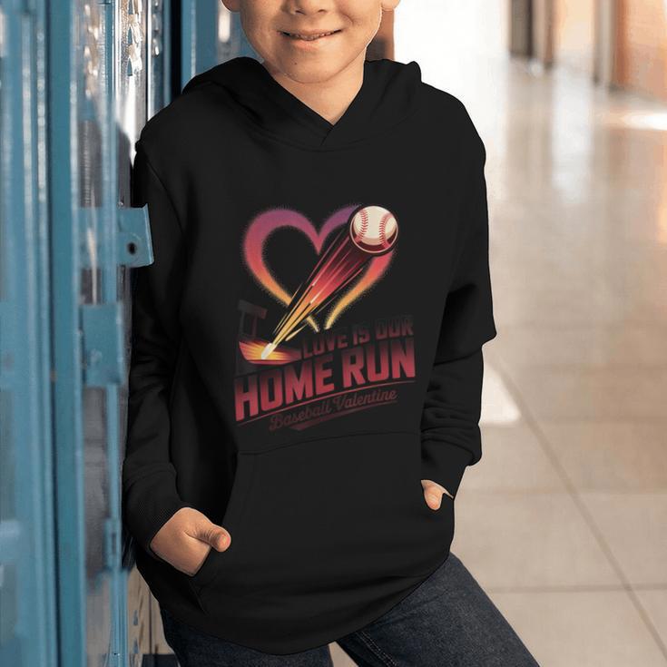 Baseball Valentine Love Is Our Home Run Apparel Graphic Youth Hoodie Baseball Valentine Love Is Our Home Run Apparel Graphic Youth Hoodie