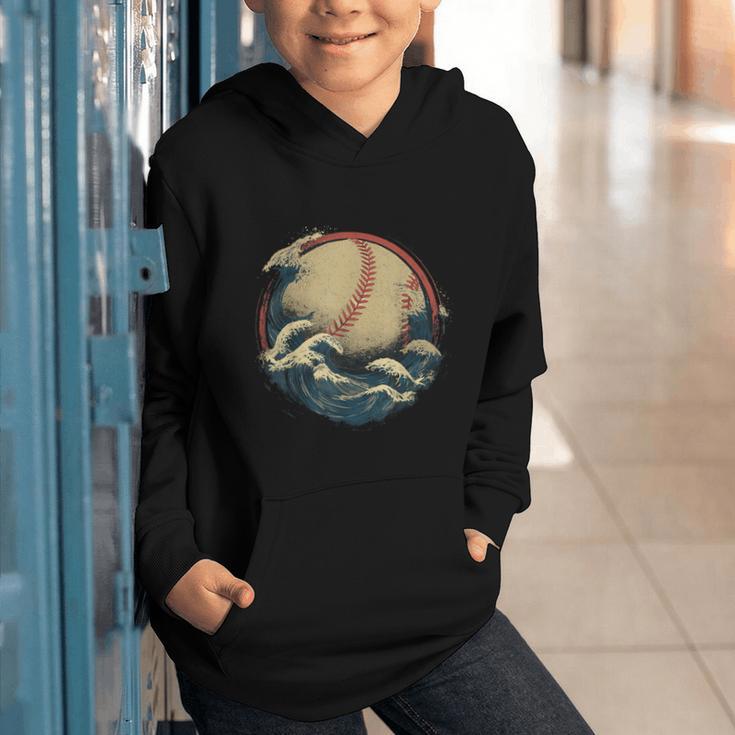 Baseball Waves Ocean Sports Baseball Fans Graphic Youth Hoodie Baseball Waves Ocean Sports Baseball Fans Graphic Youth Hoodie