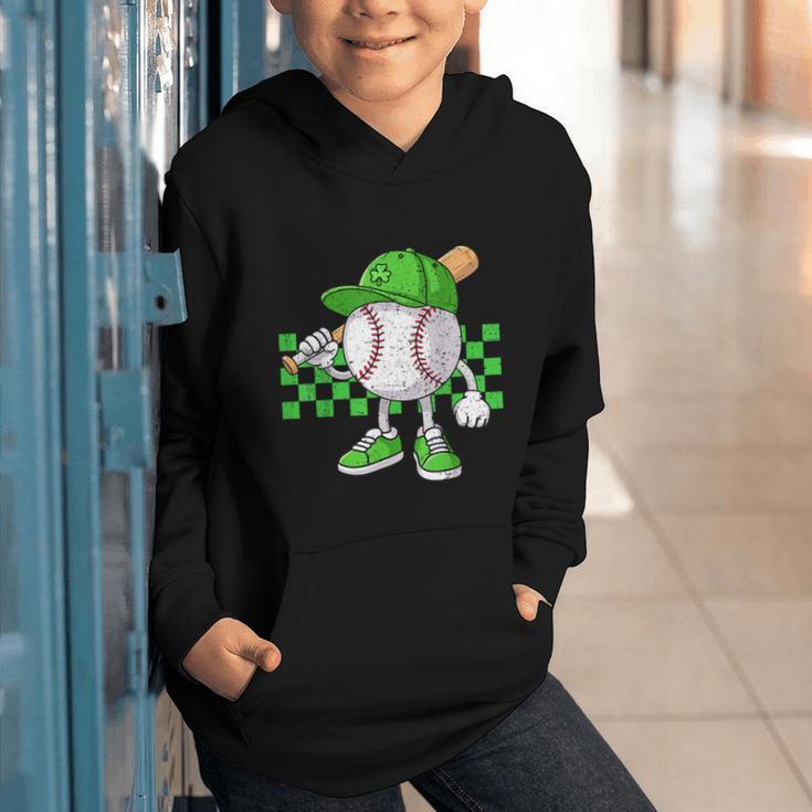 Boys St Patricks Day Baseball Player Pitcher Coach Kids Graphic Youth Hoodie
