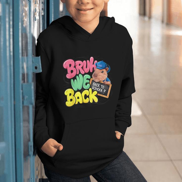 Bruh Wir UnterstüTzen Den Ersten Schulday Back To School Capybara Graphic Youth Hoodie Bruh Wir UnterstüTzen Den Ersten Schulday Back To School Capybara Graphic Youth Hoodie