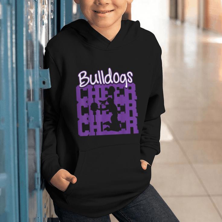 Bulldogs Cheer Back To School Cheerleading Spirit P Graphic Youth Hoodie Bulldogs Cheer Back To School Cheerleading Spirit P Graphic Youth Hoodie