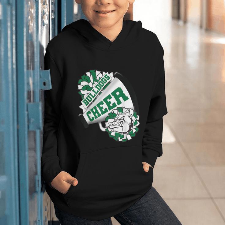 Bulldogs Cheerleading Back To School Cheer Team Spirit Green Graphic Youth Hoodie Bulldogs Cheerleading Back To School Cheer Team Spirit Green Graphic Youth Hoodie