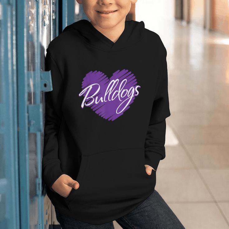 Bulldogs Heart Back To School Spirit P Graphic Youth Hoodie Bulldogs Heart Back To School Spirit P Graphic Youth Hoodie