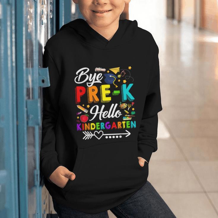 Bye Pre-K Hello Kindergarten Students Pupils Back To School Graphic Youth Hoodie