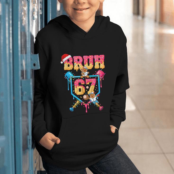 Christmas Gingerbread Bruh 67 Baseball Ice Cream Drip Kids Graphic Youth Hoodie Christmas Gingerbread Bruh 67 Baseball Ice Cream Drip Kids Graphic Youth Hoodie
