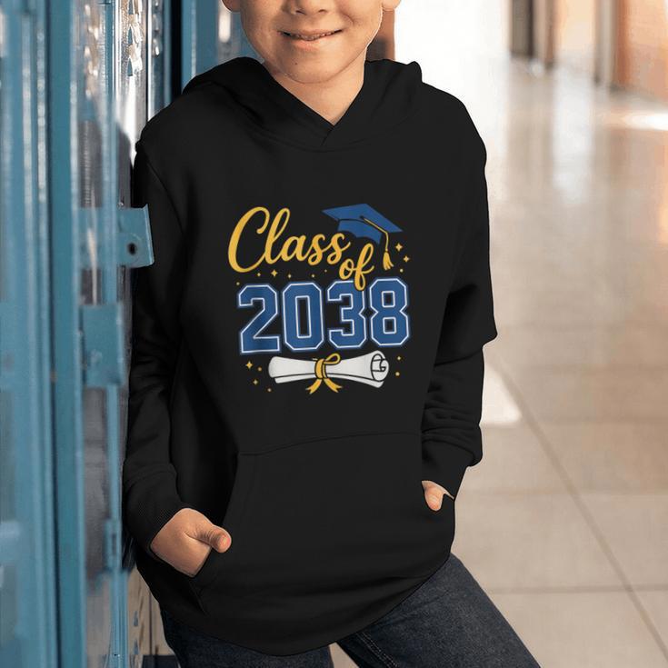 Class Of 2038 Grow With Me Kindergarten Back To School Graphic Youth Hoodie