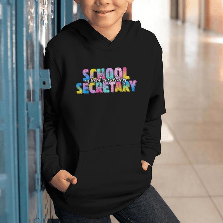 Colorful School Secretary Back To School Rainbow Graphic Youth Hoodie Colorful School Secretary Back To School Rainbow Graphic Youth Hoodie