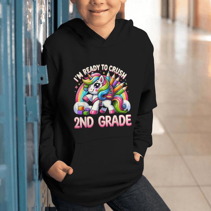 Crush 2nd Grade Girls Back To School Unicorn First Day Cute Graphic Youth Hoodie Crush 2nd Grade Girls Back To School Unicorn First Day Cute Graphic Youth Hoodie