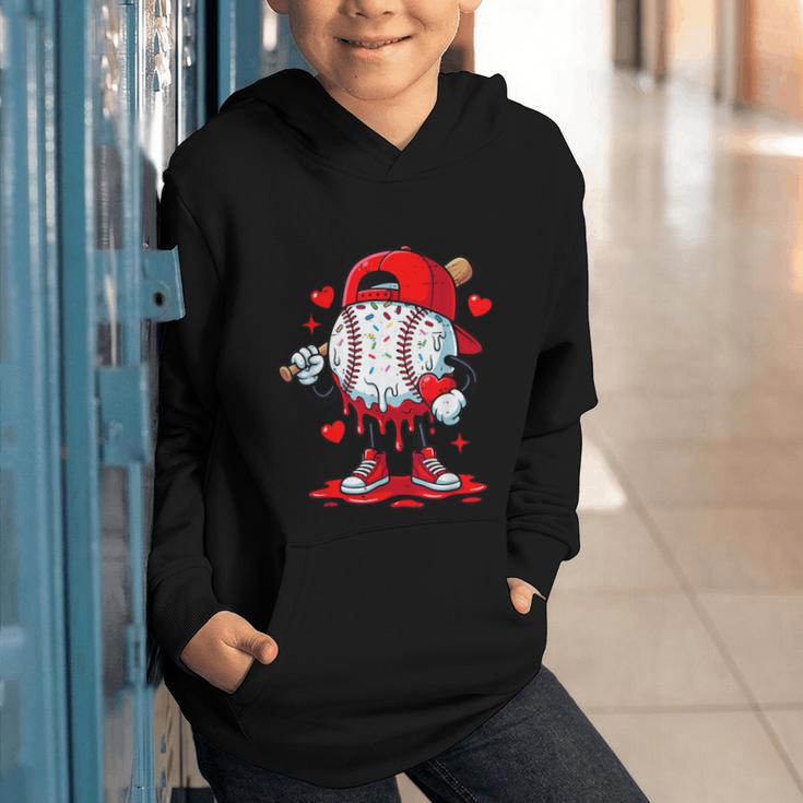 Cute Game Day Baseball Ice Cream Drip Valentine Love XOXO Graphic Youth Hoodie Cute Game Day Baseball Ice Cream Drip Valentine Love XOXO Graphic Youth Hoodie