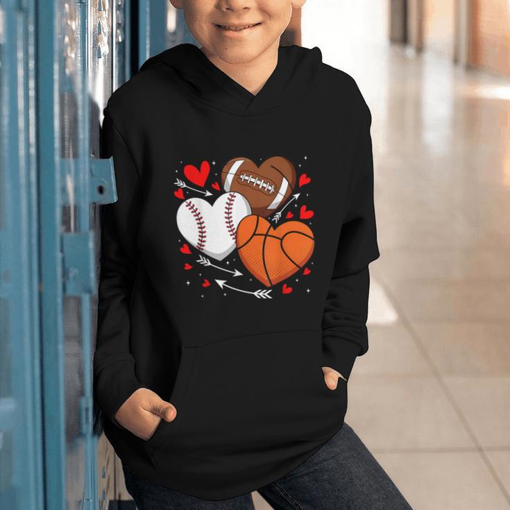 Cute Heart Baseball Basketball Football Valentine Boy Men Graphic Youth Hoodie Cute Heart Baseball Basketball Football Valentine Boy Men Graphic Youth Hoodie