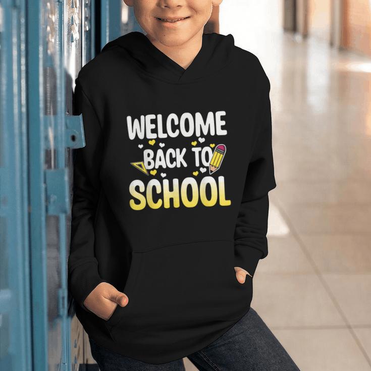 Cute Welcome Back To School 1st Day Back To School First Day Graphic Youth Hoodie Cute Welcome Back To School 1st Day Back To School First Day Graphic Youth Hoodie
