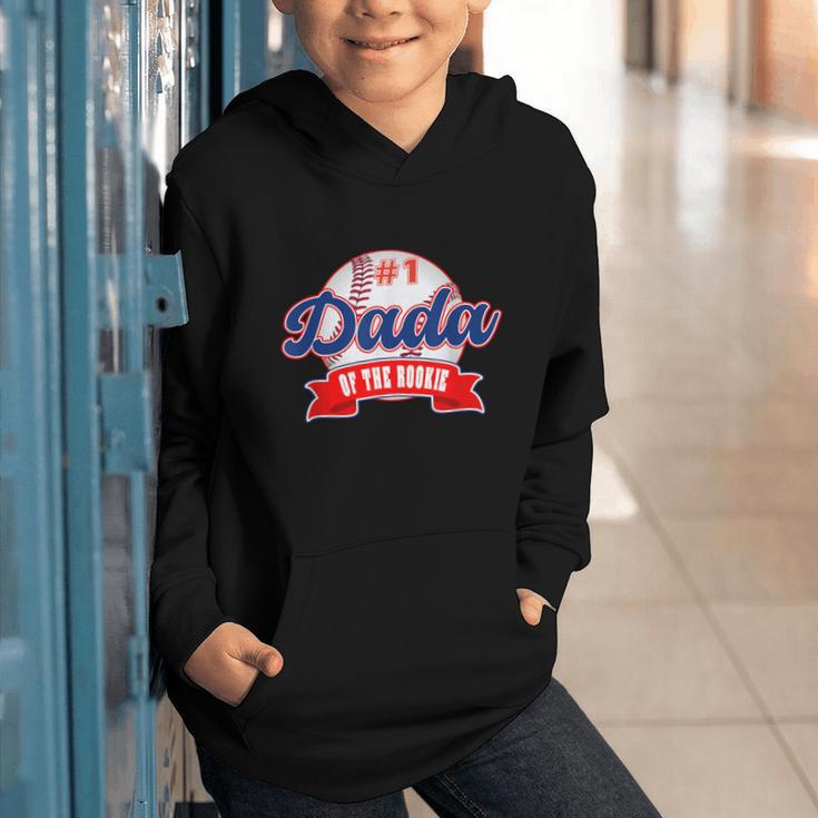 Dada Rookie Of Year 1st Birthday Baseball Theme Matching Graphic Youth Hoodie