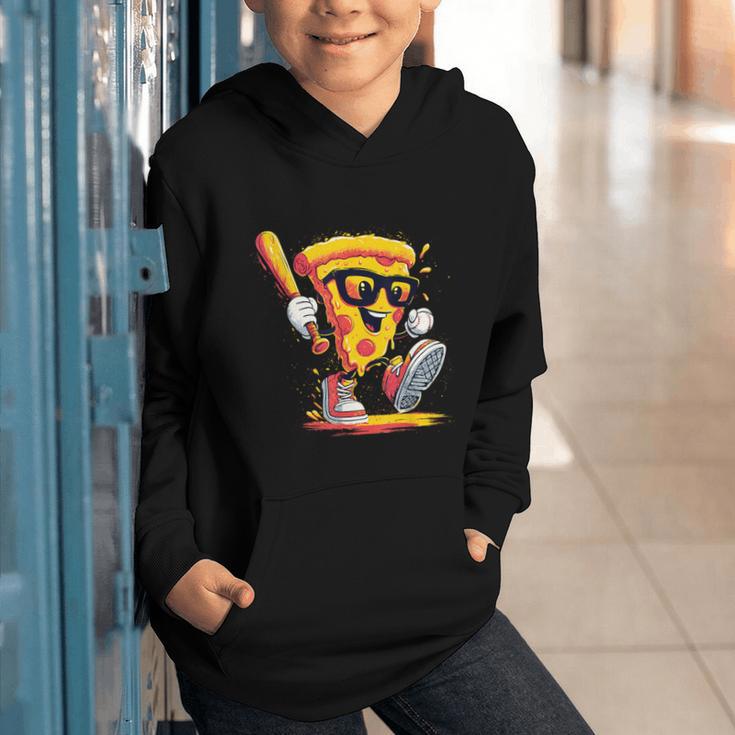 Drippy Pizza Baseball Slice Cartoon Sports Food Graphic Youth Hoodie Drippy Pizza Baseball Slice Cartoon Sports Food Graphic Youth Hoodie