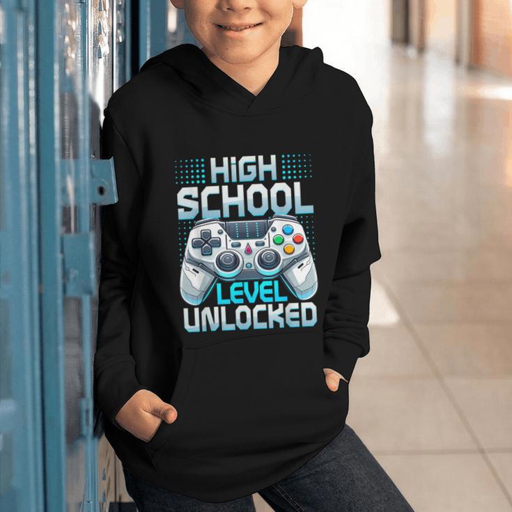 First Day Of High School Level Unlocked Back To School Gamer Graphic Youth Hoodie First Day Of High School Level Unlocked Back To School Gamer Graphic Youth Hoodie