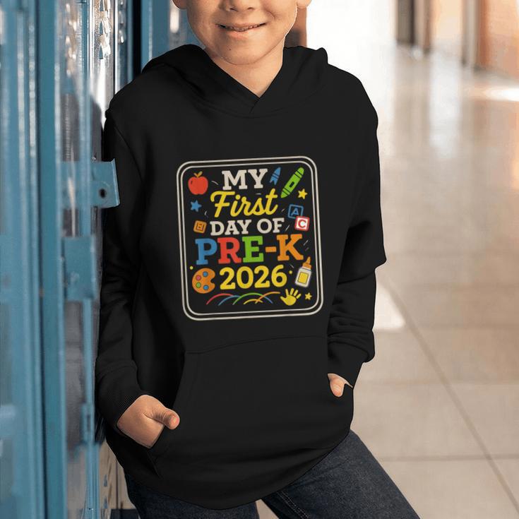 My First Day Of Pre-K 2026 Back To School Kids Graphic Youth Hoodie