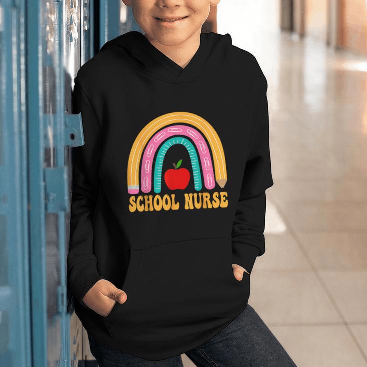 First Day Of School Nurse Back To School Rainbow Pencil Graphic Youth Hoodie