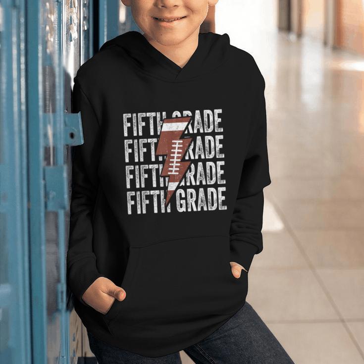 Football Fifth Grade First Day Of 5th Grade Back To School Graphic Youth Hoodie