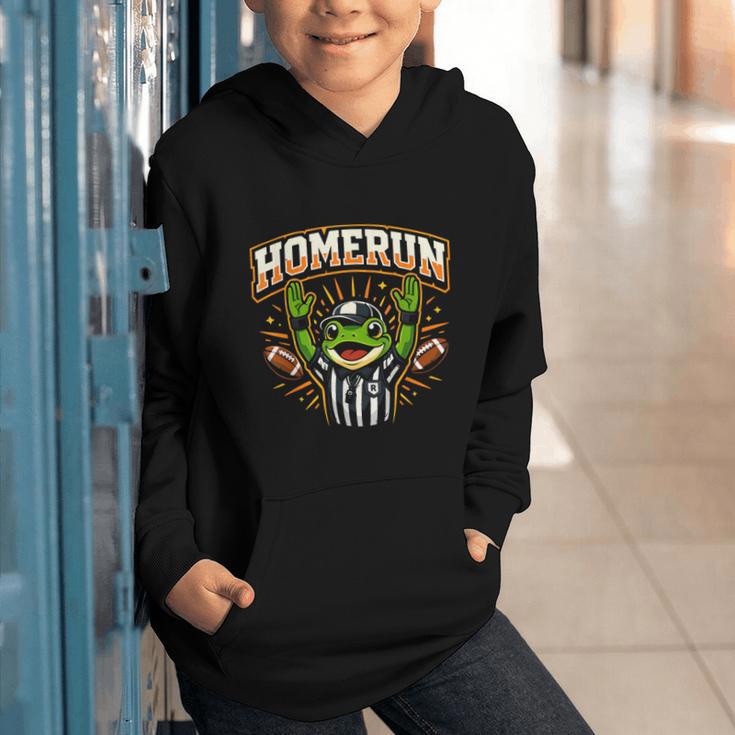 Football Referee Touchdown Baseball Homerun Frog Graphic Youth Hoodie Football Referee Touchdown Baseball Homerun Frog Graphic Youth Hoodie