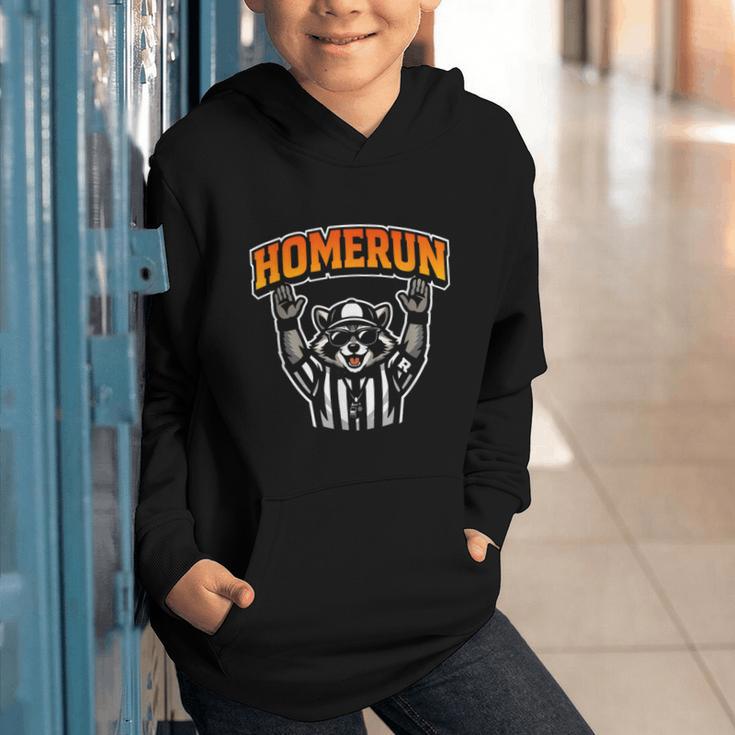 Football Referee Touchdown Baseball Homerun Raccoon Graphic Youth Hoodie Football Referee Touchdown Baseball Homerun Raccoon Graphic Youth Hoodie