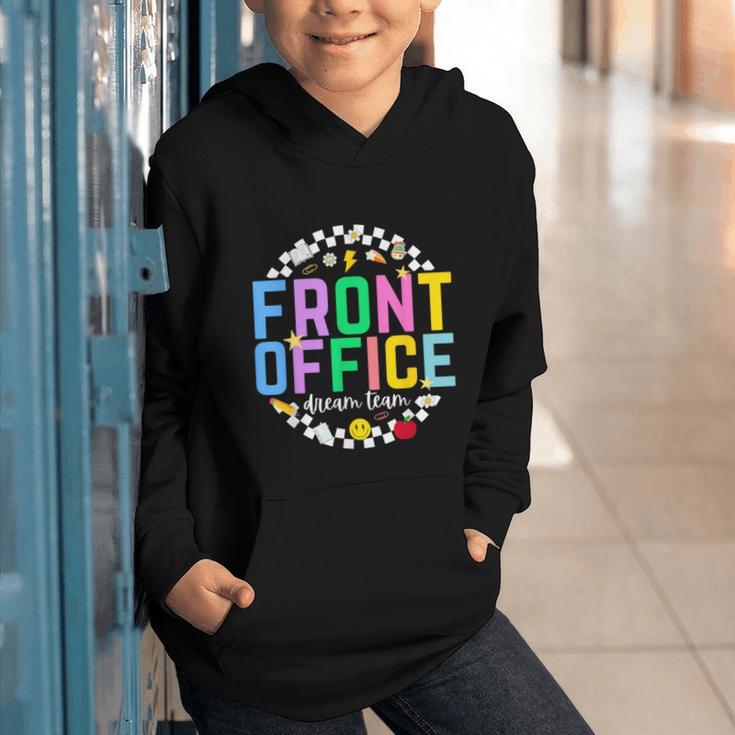 Front Office Squad Back To School Happy First Day Of School Graphic Youth Hoodie