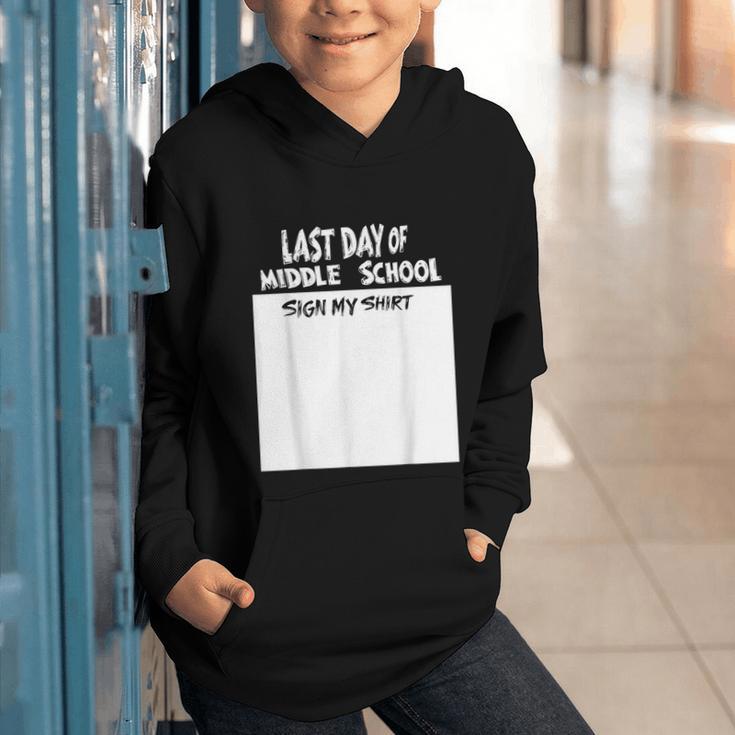 Fun Last Day Of School Sign My Shirt Back To School Cool Graphic Youth Hoodie