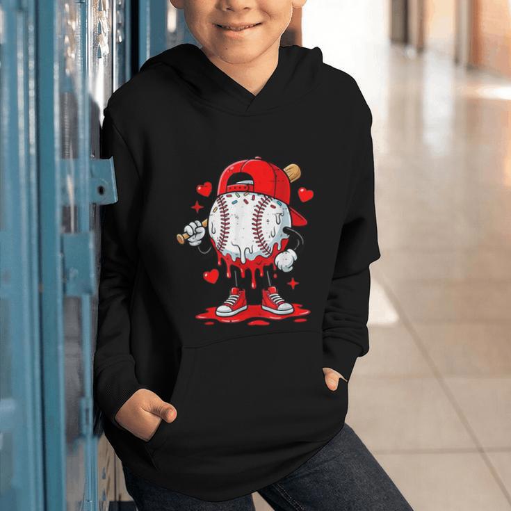 Game Day Baseball Drip Valentine Hearts Sport Lover Graphic Youth Hoodie Game Day Baseball Drip Valentine Hearts Sport Lover Graphic Youth Hoodie