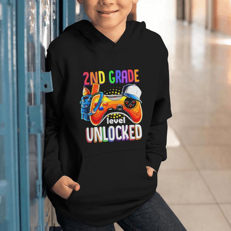 Gamer Back To School Gamepad 2nd Second Grade Level Unlocked Graphic Youth Hoodie Gamer Back To School Gamepad 2nd Second Grade Level Unlocked Graphic Youth Hoodie