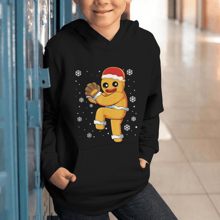 Gingerbread Man Baseball Christmas Graphic Youth Hoodie Gingerbread Man Baseball Christmas Graphic Youth Hoodie
