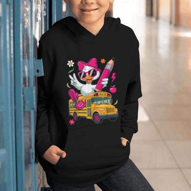Goose Back To School First Day Of School Girls Boys Graphic Youth Hoodie