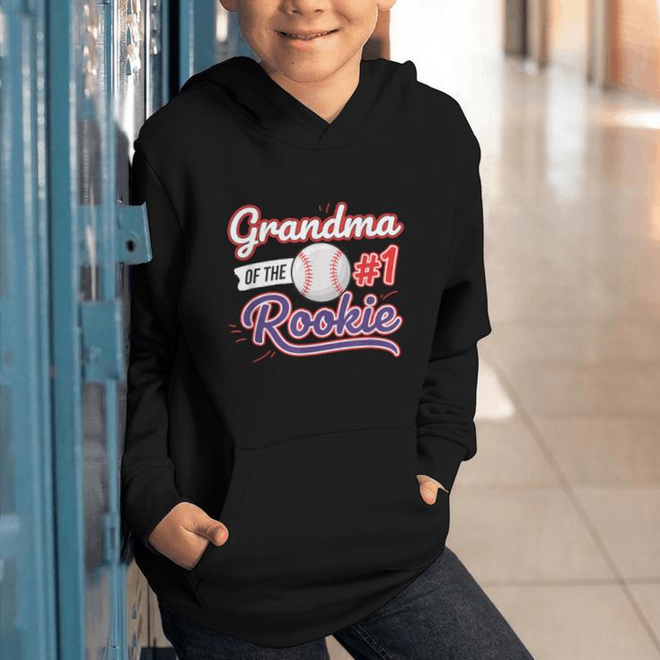Grandparent Grandma Of The 1 Rookie Baseball Graphic Youth Hoodie