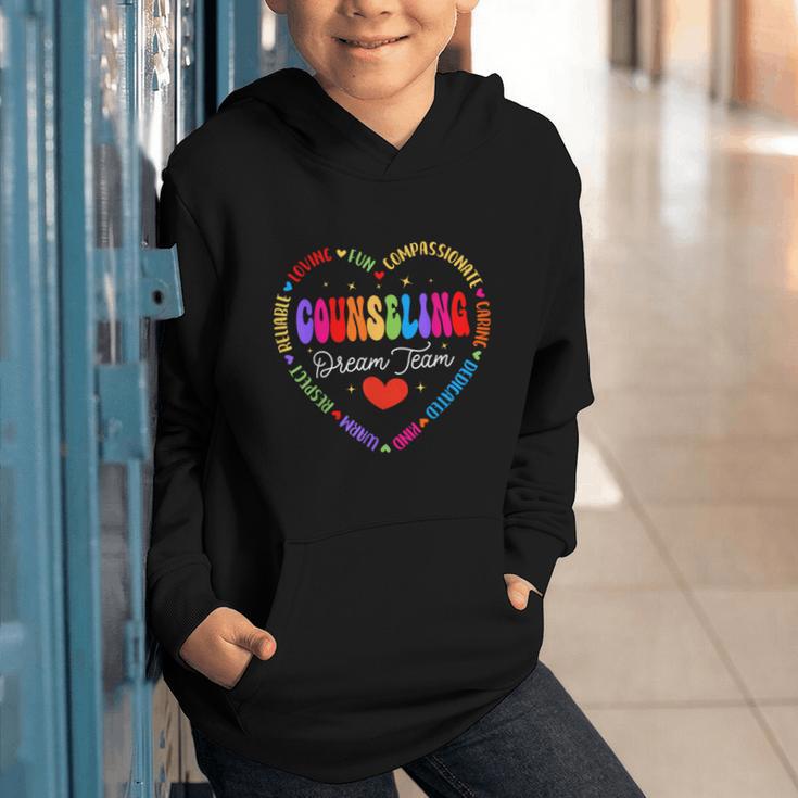 Groovy Counseling Dream Team Appreciation Back To School Graphic Youth Hoodie Groovy Counseling Dream Team Appreciation Back To School Graphic Youth Hoodie