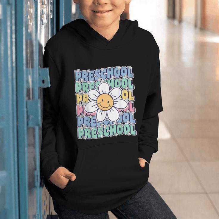Groovy Preschool Cute Back To School First Day Of Pre K Graphic Youth Hoodie Groovy Preschool Cute Back To School First Day Of Pre K Graphic Youth Hoodie