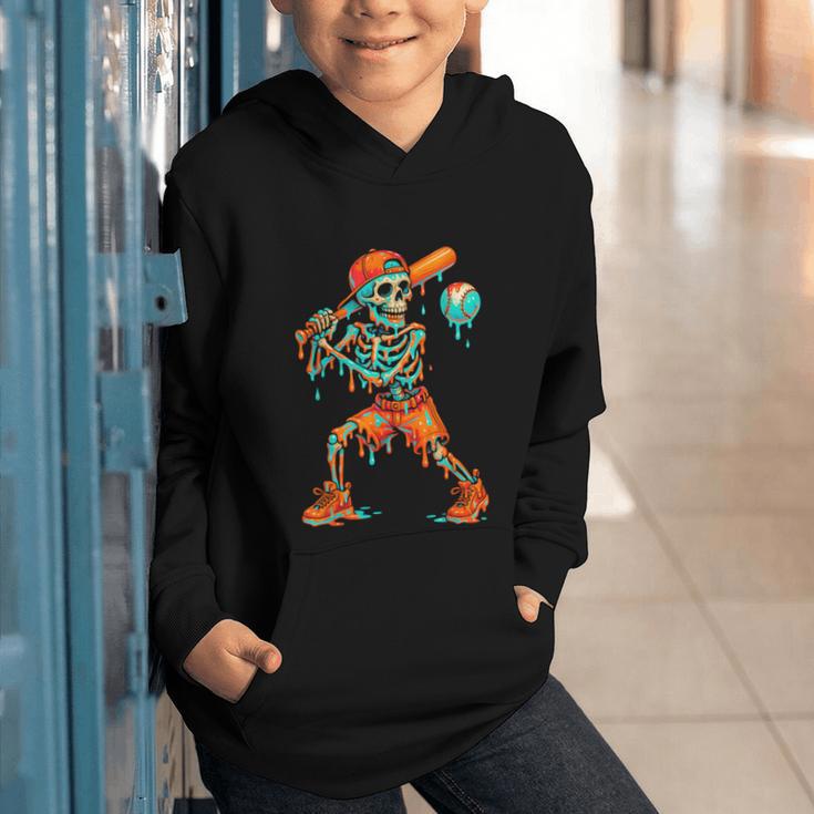 Halloween Baseball Skeleton Ice Cream Drip Baseball Boys Kid Graphic Youth Hoodie Halloween Baseball Skeleton Ice Cream Drip Baseball Boys Kid Graphic Youth Hoodie