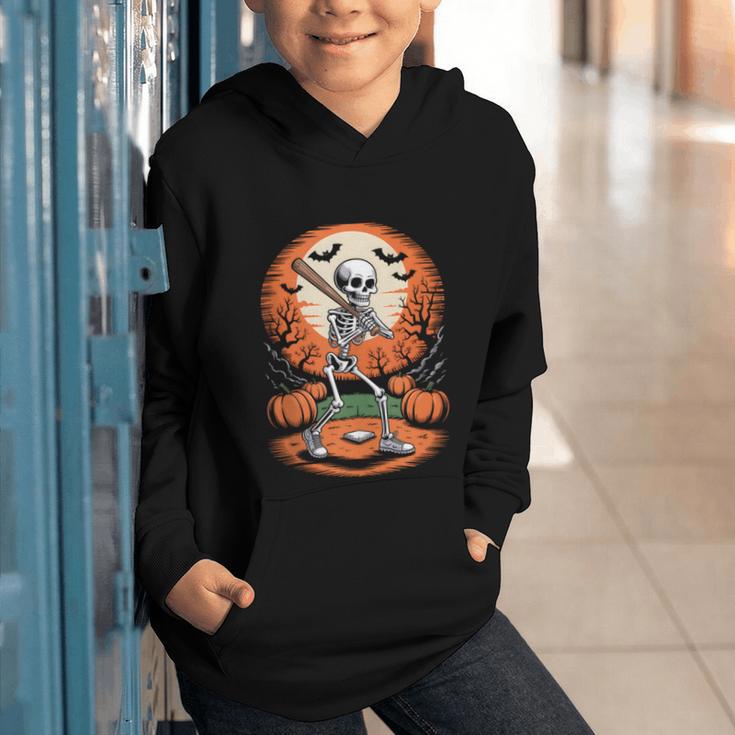 Halloween Skeleton Baseball Player Costume Men Boys Kids Graphic Youth Hoodie