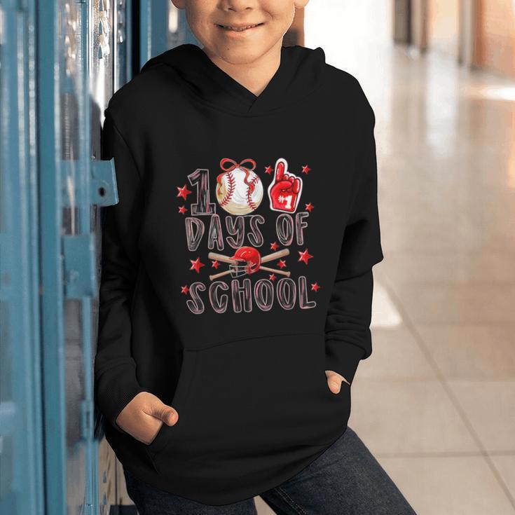 Happy 101 Days Of School Baseball Sports 100th Day Graphic Youth Hoodie Happy 101 Days Of School Baseball Sports 100th Day Graphic Youth Hoodie