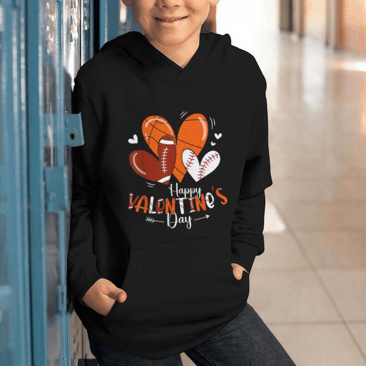 Happy Valentines Day Basketball Baseball Football Boys Graphic Youth Hoodie Happy Valentines Day Basketball Baseball Football Boys Graphic Youth Hoodie