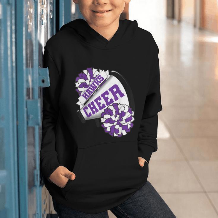 Hawks Cheer Back To School Cheerleading Spirit P Graphic Youth Hoodie Hawks Cheer Back To School Cheerleading Spirit P Graphic Youth Hoodie