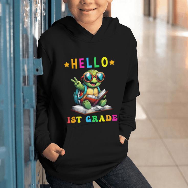 Hello 1st Grade Turtle Lovers Back To School Kids Boys Girls Graphic Youth Hoodie Hello 1st Grade Turtle Lovers Back To School Kids Boys Girls Graphic Youth Hoodie