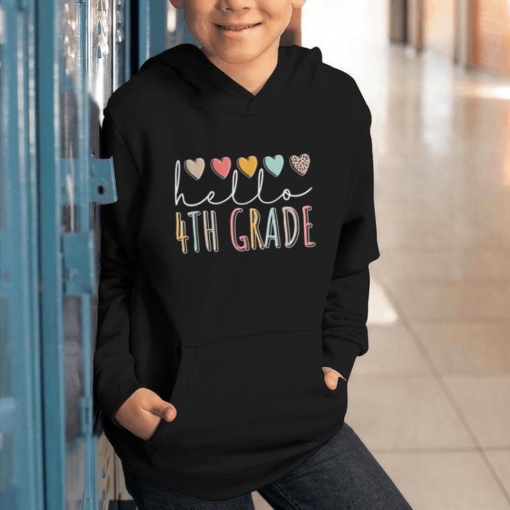 Hello 4th Grade Back To School Fourth Grade Vibes Heart Love Graphic Youth Hoodie Hello 4th Grade Back To School Fourth Grade Vibes Heart Love Graphic Youth Hoodie